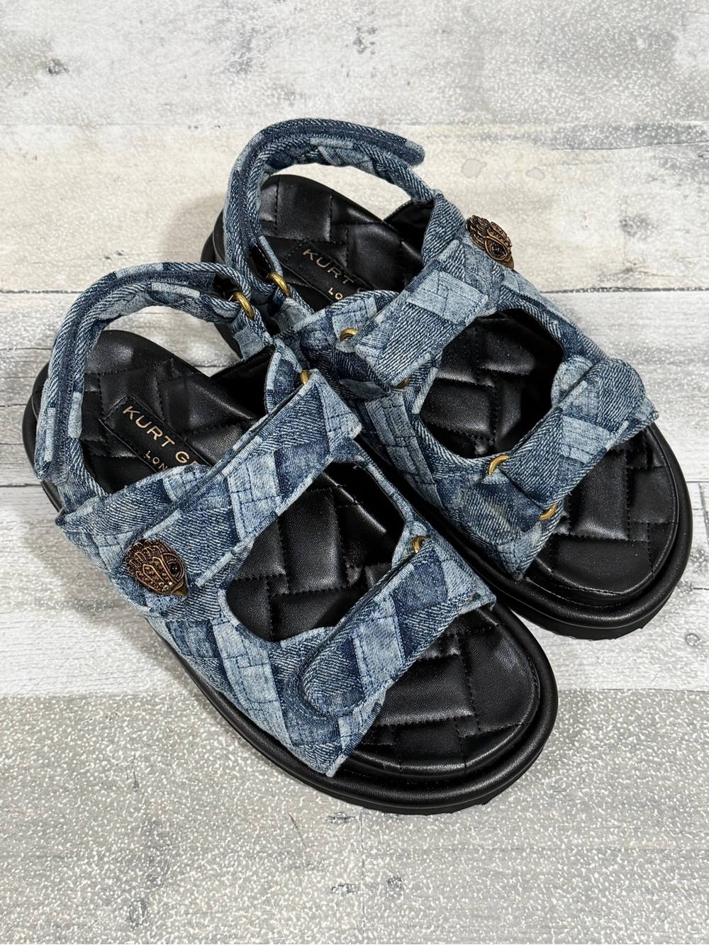 KURT GEIGER LONDON ORSON SANDAL - NAVY - SZ - 6.5 .US - Picture 1 of 10